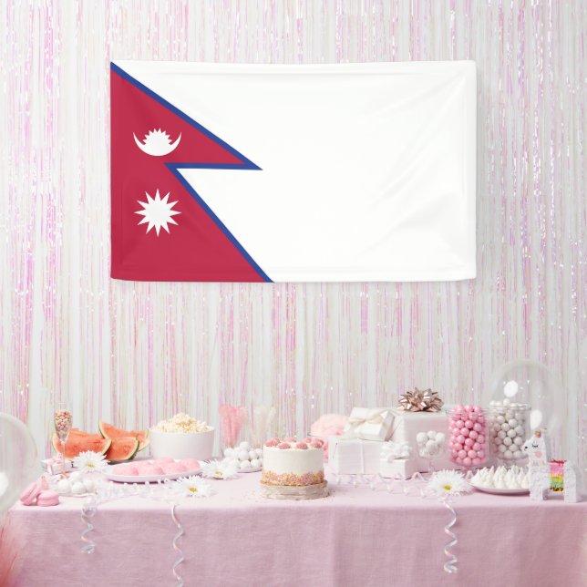 Nepal flag banner (Party)