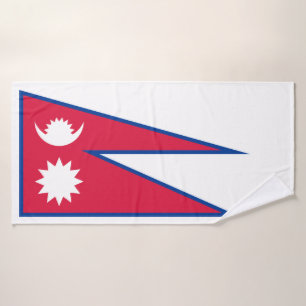 Nepal Flag Bath Towel Set