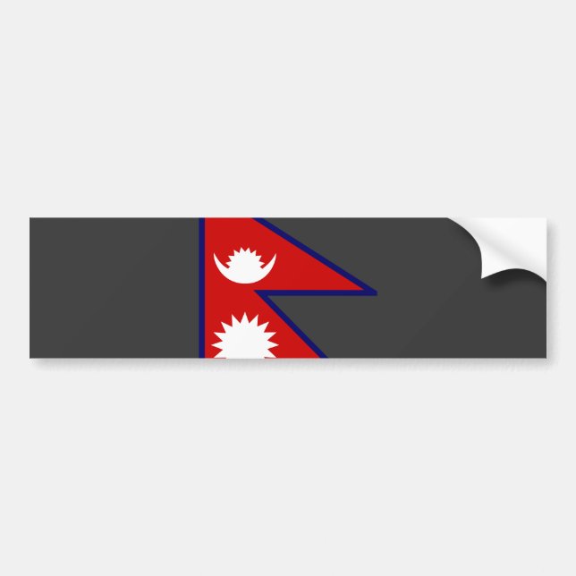 Nepal Flag Bumper Sticker (Front)