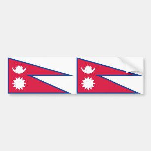 Nepal Flag Bumper Sticker