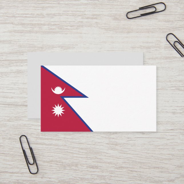 Nepal flag business card (Front/Back In Situ)