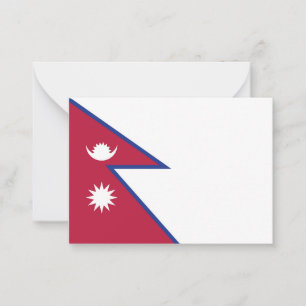 Nepal flag card
