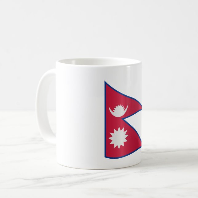Nepal Flag Coffee Mug (Front Left)