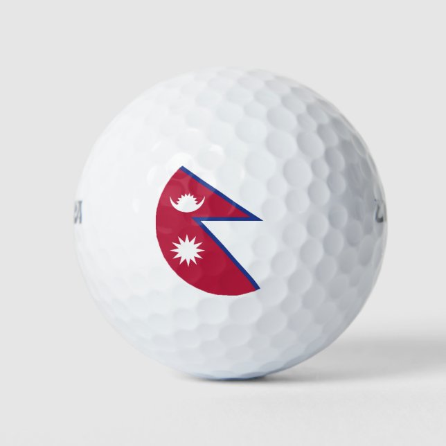 Nepal flag golf balls (Front)
