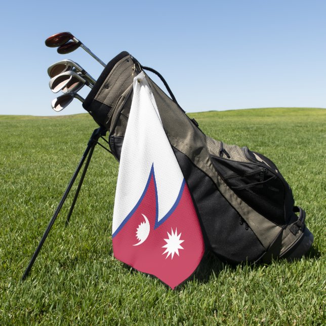 Nepal flag golf towel (Green)