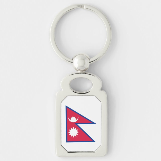 Nepal Flag Key Ring (Front)