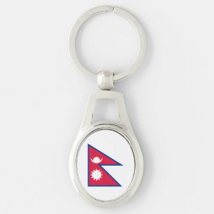 Nepal Flag Key Ring