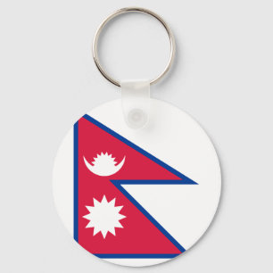 Nepal Flag Key Ring