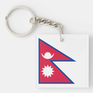 Nepal Flag Key Ring