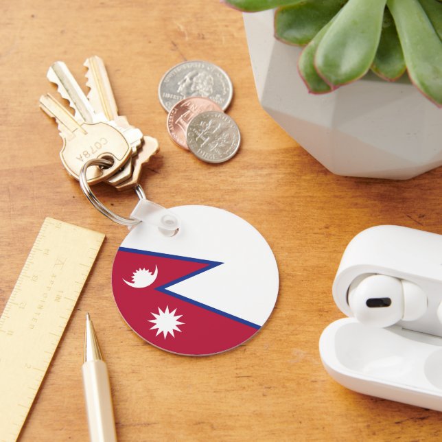 Nepal flag key ring (Desk)