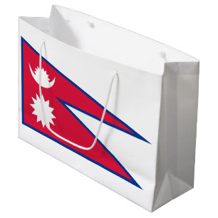 Nepal Flag Large Gift Bag