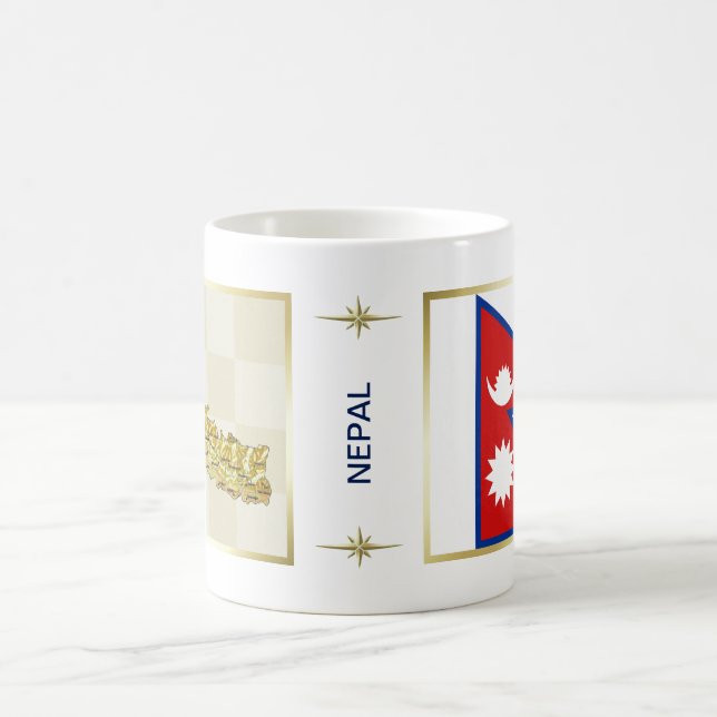 Nepal Flag + Map Mug (Center)