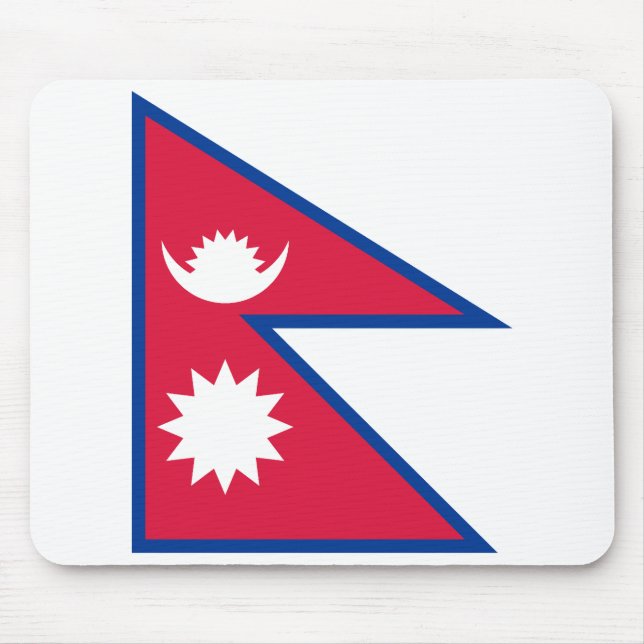 Nepal Flag Mouse Mat (Front)