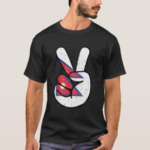 Nepal Flag Peace Symbols Sign Hand T-Shirt