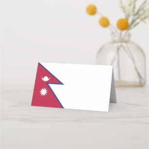 Nepal flag place card