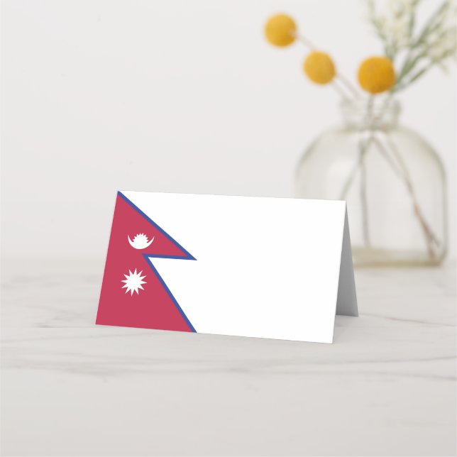 Nepal flag place card (Front)