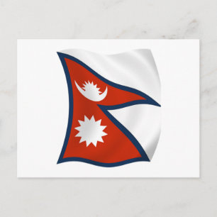 Nepal Flag Postcard