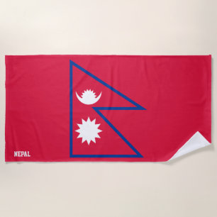 Nepal Flag Splendid Patriotic Beach Towel