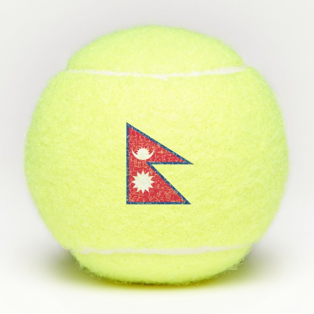 Nepal Flag Tennis Balls (Front)