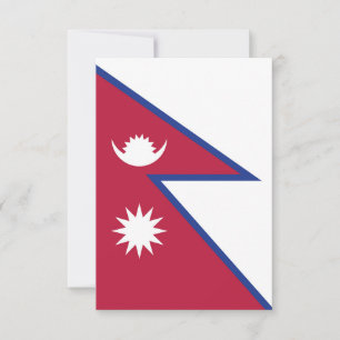 Nepal flag thank you card