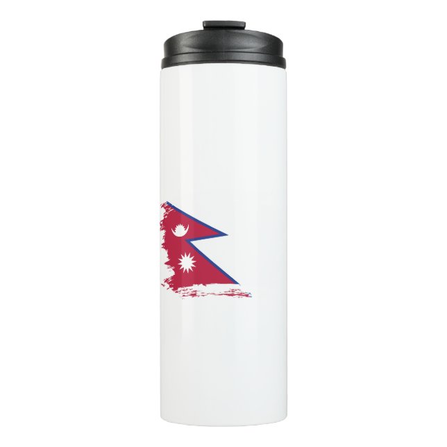Nepal flag thermal tumbler (Front)