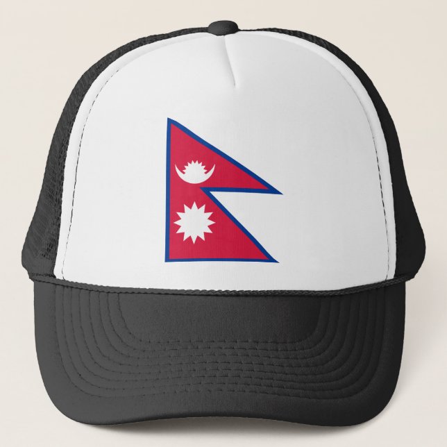 Nepal Flag Trucker Hat (Front)