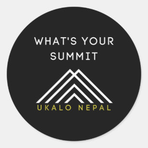 Nepal Hiking Climbing Apparel Classic Round Sticker