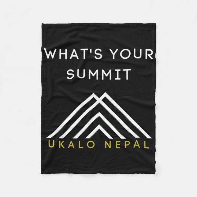 Nepal Hiking Climbing Apparel  Fleece Blanket (Front)