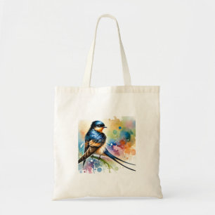 Nepal House Martin 180724AREF159 - Watercolor Tote Bag