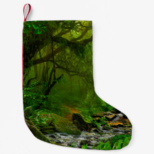 Nepal jungle with riverjungle,forest,ground,river, small christmas stocking