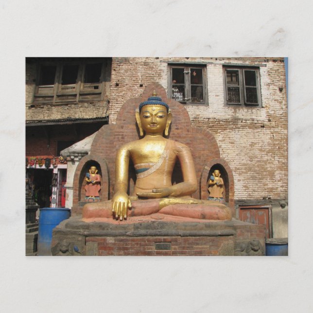 Nepal - Kathmandu  - Buddha at Swayambunath Temple Postcard (Front)