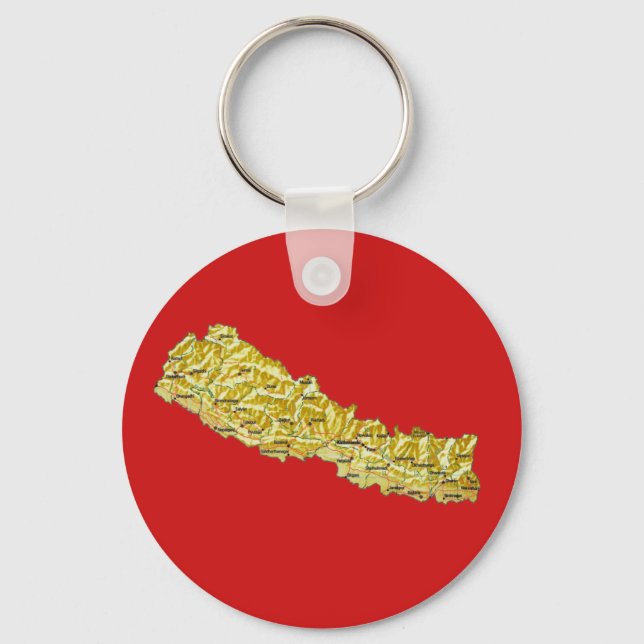 Nepal Map Keychain (Front)