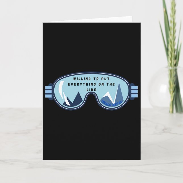Nepal Mountain Climbing Apparel  Card (Front)