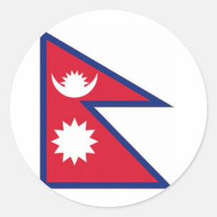 Nepal National Flag Classic Round Sticker