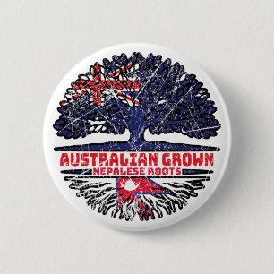 Nepal Nepalese Australian Australia Tree Roots 6 Cm Round Badge