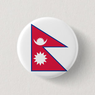Nepal (Nepalese) Flag 3 Cm Round Badge