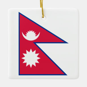 Nepal (Nepalese) Flag Ceramic Ornament