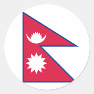 Nepal (Nepalese) Flag Classic Round Sticker