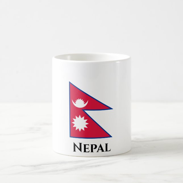 Nepal (Nepalese) Flag Coffee Mug (Center)
