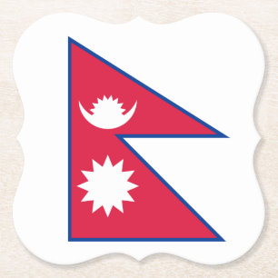 Nepal (Nepalese) Flag Paper Coaster