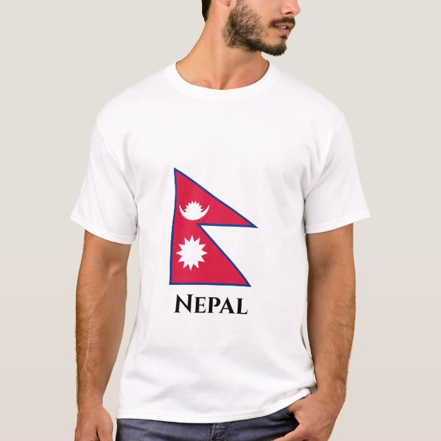 Nepal (Nepalese) Flag T-Shirt (Front)