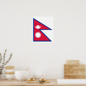 Nepal – Nepali Flag Poster (Kitchen)