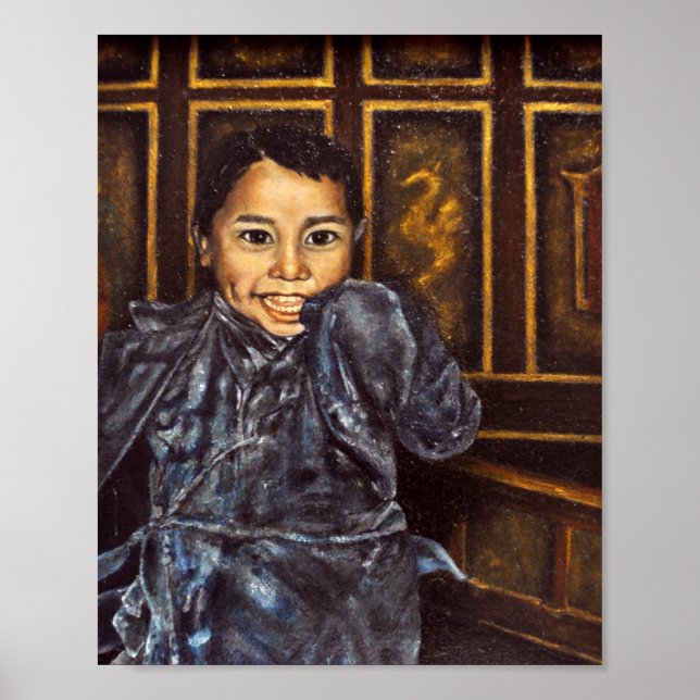 Nepal Orphan in Monastery Print (Front)