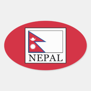 Nepal Oval Sticker