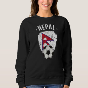 Nepal Soccer Nepal Flag Football Nepali Pride Root Sweatshirt