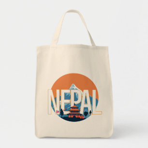 Nepal Temple Mount Everest Tote Bag