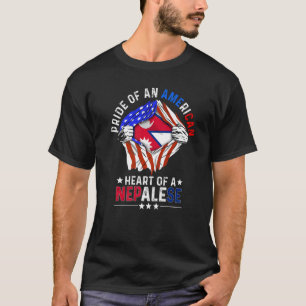 Nepalese American America Pride Foreign Country Ne T-Shirt