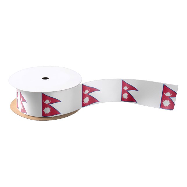 Nepalese Flag & Nepal travel, holiday/sports Satin Ribbon (Spool)