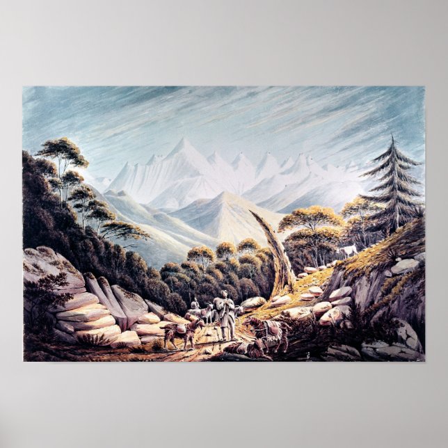 Nepalese Herdsmen in the Himalayas, 1826 Poster (Front)