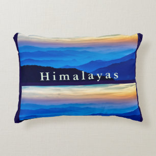 Nepalese Sunset in Nice Colours over the Mountains Decorative Cushion
